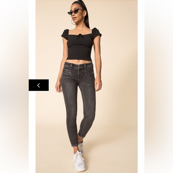 Free People Jet Low-Rise Skinny Jeans - Picture 1 of 14